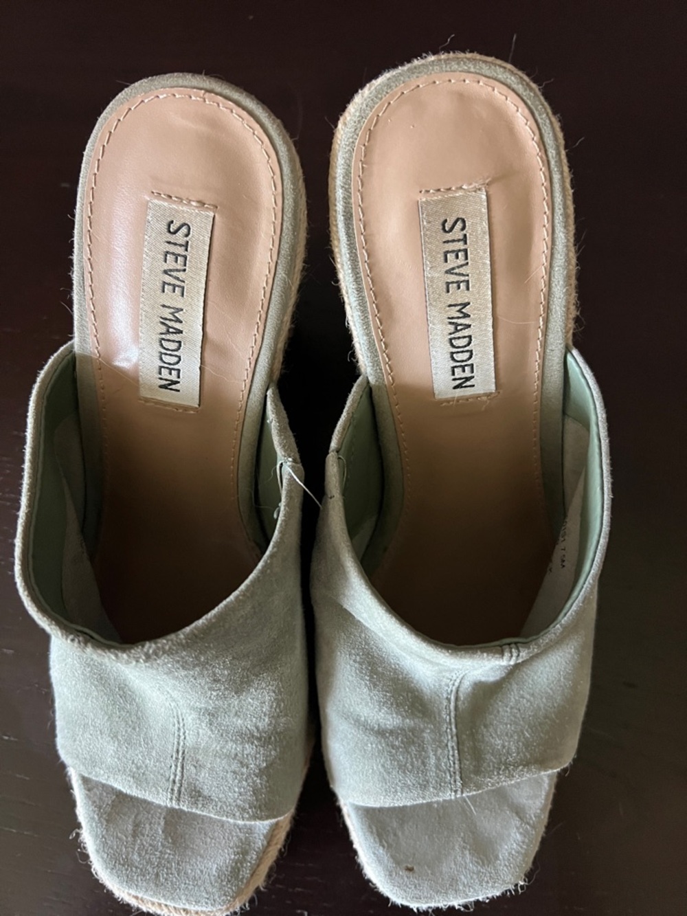 Steve Madden urge espadrille suede wedge sandal size 7.5 - Picture 2 of 5